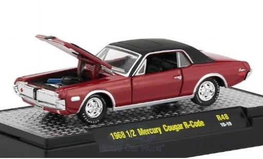 Diecast model cars Mercury Cougar R-Code red/matt-black 1968 1/64 M2 Machines
