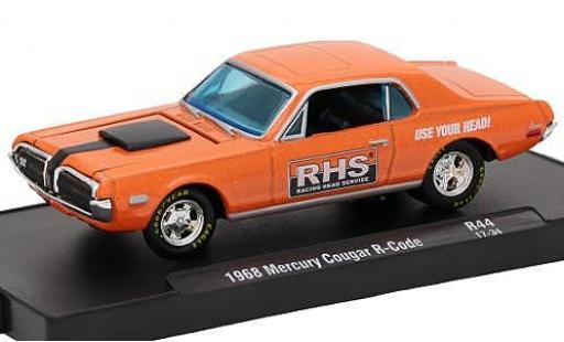 Diecast model cars Mercury Cougar R-Code metallic orange Racing Head Service (RHS) 1968 voiture-Drivers Release 44 sans Vitrine 1/64 M2 Machines