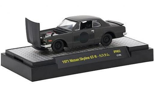 Diecast model cars Nissan Skyline 2000 GT-R matt-black RHD 1971 1/64 M2 Machines