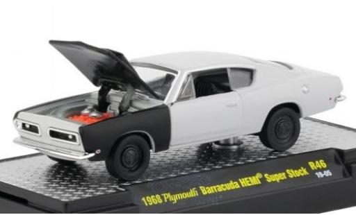 Diecast model cars Plymouth Barracuda Super Stock HEMI matt-grey/matt-black 1968 1/64 M2 Machines