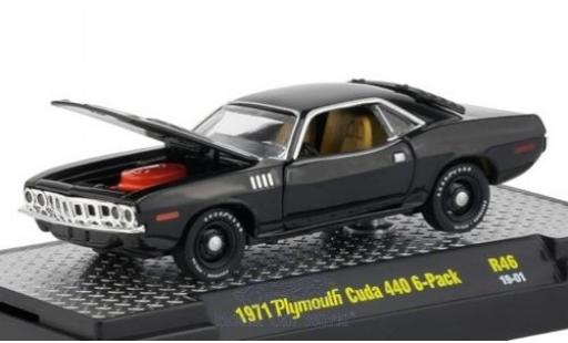 Diecast model cars Plymouth Cuda 1971 440 6-Pack black 1/64 M2 Machines