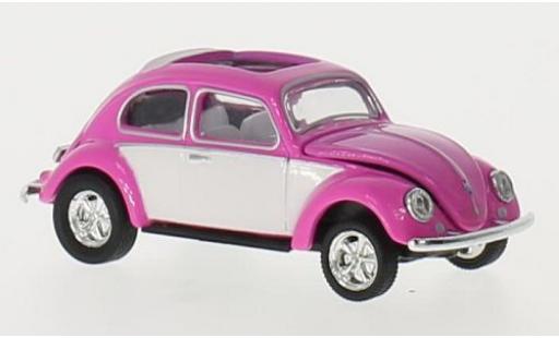 Diecast model cars Volkswagen Beetle Base Deluxe pink/white U.S.A.Model 1953 ouvert toit 1/64 M2 Machines