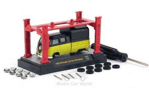 Diecast model cars Volkswagen T1 B DoKa yellow/black 1960 Model-Kit Bausatz inklusive 4 Ersatzr&Atilde;&curren;dern 1/64 M2 Machines