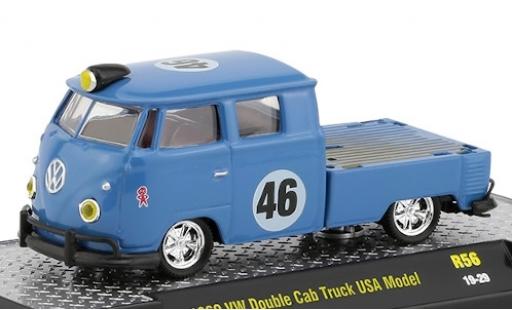 Diecast model cars Volkswagen T1 B DoKa flatbed blue 1960 No.46 1/64 M2 Machines