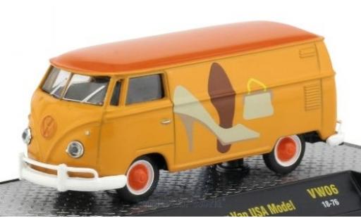 Diecast model cars Volkswagen T1 B Van yellow/Dekor 1960 USA-Version 1/64 M2 Machines