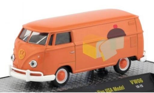 Diecast model cars Volkswagen T1 A Van orange/Dekor 1960 USA-Version 1/64 M2 Machines