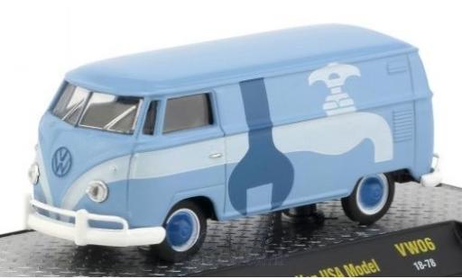 Diecast model cars Volkswagen T1 B Van blue/Dekor 1960 USA-Version 1/64 M2 Machines