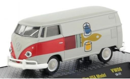 Diecast model cars Volkswagen T1 A Van grey/Dekor 1960 USA-Version 1/64 M2 Machines