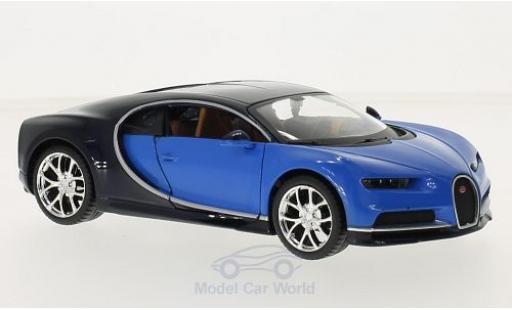 Diecast model cars Bugatti Chiron coupe blue/blue 2016 1/24 Maisto