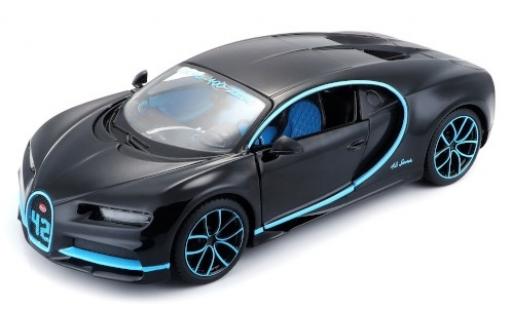 Diecast model cars Bugatti Chiron Zero-400-Zero black/blue 2018 1/24 Maisto