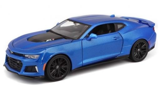 Diecast model cars Chevrolet Camaro ZL1 metallic blue 2017 1/24 Maisto