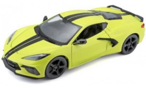Diecast model cars Chevrolet Corvette Stingray C8 Z51 yellow/black 2020 1/24 Maisto