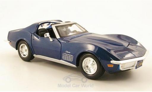 Diecast model cars Chevrolet Corvette Coupe metallic blue 1970 1/24 Maisto