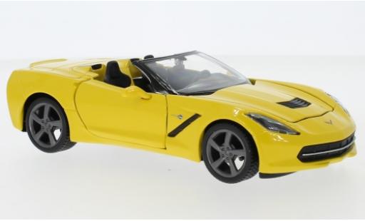 Diecast model cars Chevrolet Corvette Stingray (C7) Convertible yellow 2014 1/24 Maisto