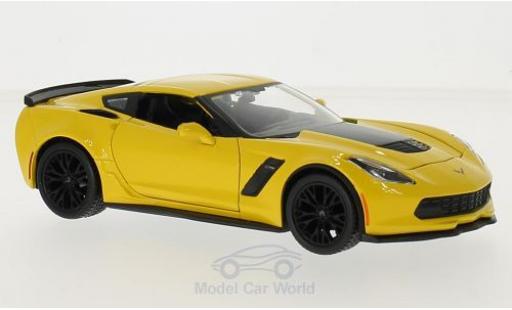 Diecast model cars Chevrolet Corvette Z06 yellow 2015 1/24 Maisto