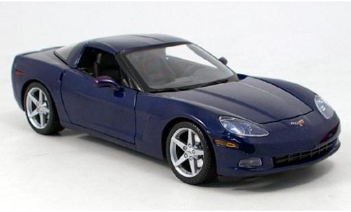 Diecast model cars Chevrolet Corvette Z06 metallic blue sans Vitrine 1/18 Maisto