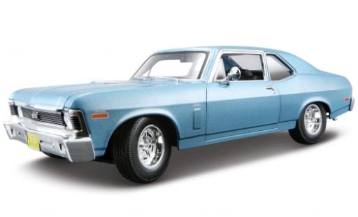 Diecast model cars Chevrolet Nova Coupe SS metallic blue 1970 1/18 Maisto