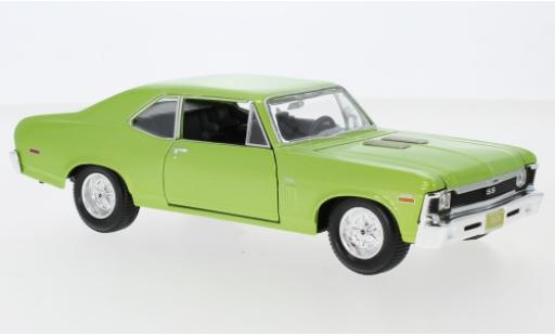 Diecast model cars Chevrolet Nova SS metallic green 1970 1/24 Maisto