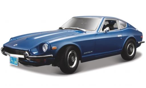 Diecast model cars Datsun 240Z Coupe metallic blue 1971 1/18 Maisto