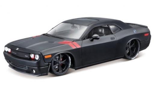 Diecast model cars Dodge Challenger SRT SRT8 matt-black/red 1/24 Maisto