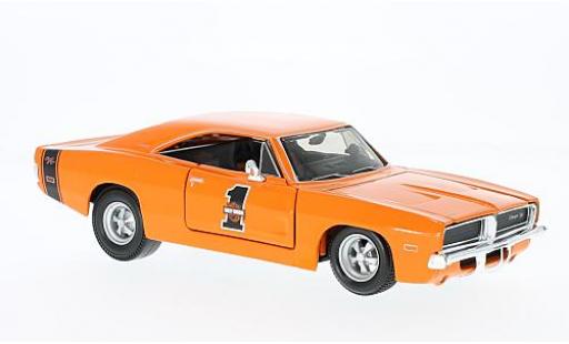 Diecast model cars Dodge Charger R/T orange Harley-Davidson 1969 1/24 Maisto