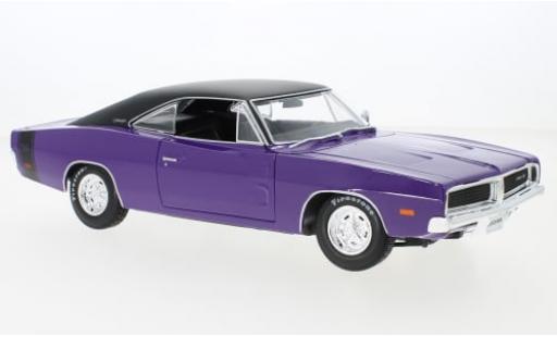 Diecast model cars Dodge Charger R/T purple/black 1969 1/18 Maisto