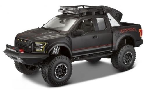 Diecast model cars Ford F-150 Raptor 50 matt-black/Dekor 2017 1/24 Maisto