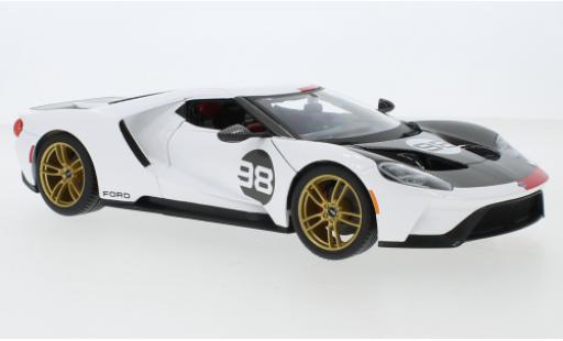 Diecast model cars Ford GT GTE Heritage Edition white/Dekor 2021 No.98 1/18 Maisto