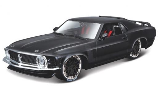 Diecast model cars Ford Mustang Boss 302 Tuning black/matt-black 1970 1/24 Maisto