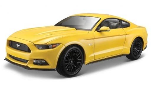 Diecast model cars Ford Mustang GT yellow 2015 1/18 Maisto