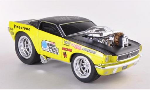 Diecast model cars Ford Mustang GT yellow/black 1966 1/24 Maisto