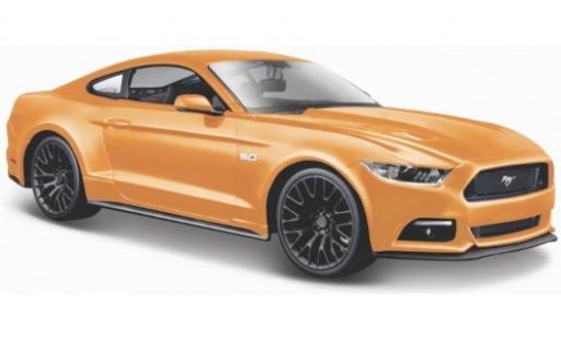 Diecast model cars Ford Mustang GT metallic orange 2015 1/18 Maisto