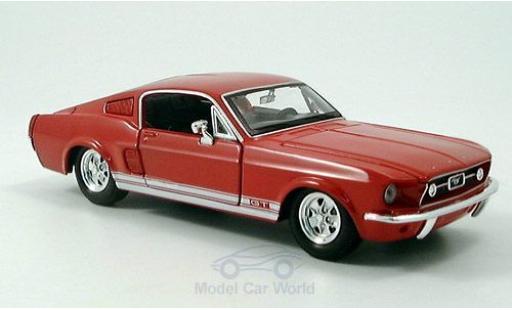 Diecast model cars Ford Mustang GT red 1967 1/24 Maisto