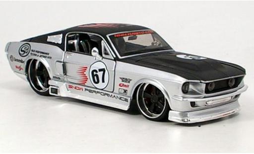 Diecast model cars Ford Mustang GT grey/black 1967 sans Vitrine 1/24 Maisto