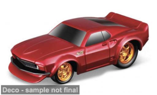 Diecast model cars Ford Mustang Hardtop red 1969 1/64 Maisto