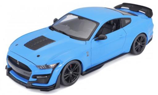 Diecast model cars Ford Mustang Shelby GT500 blue 2020 1/18 Maisto