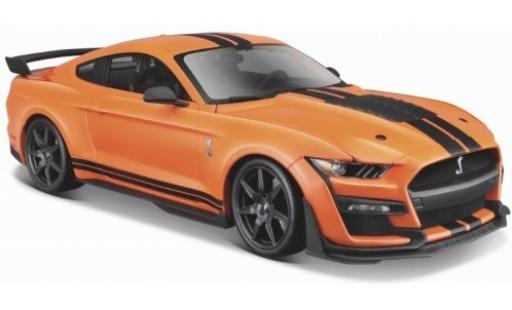 Diecast model cars Ford Mustang Shelby GT500 orange/black 2020 1/24 Maisto