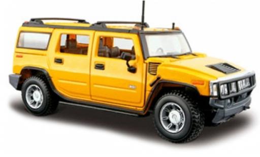 Diecast model cars Hummer H2 Base Station Wagon yellow 2003 1/24 Maisto