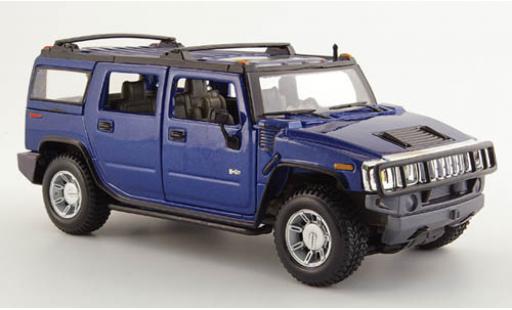 Diecast model cars Hummer H2 Base Station Wagon metallic blue 2003 1/24 Maisto