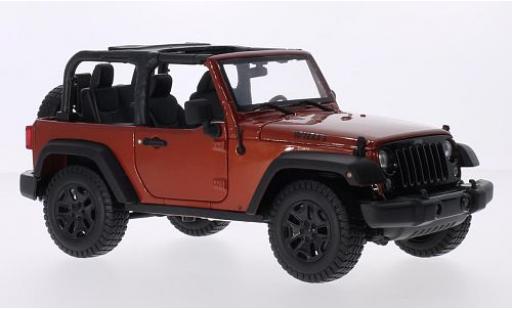 Diecast model cars Jeep Wrangler Base metallic bronze 2014 1/18 Maisto