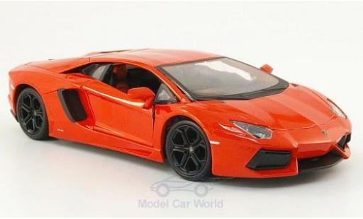 Diecast model cars Lamborghini Aventador LP700-4 metallic orange 2011 1/24 Maisto