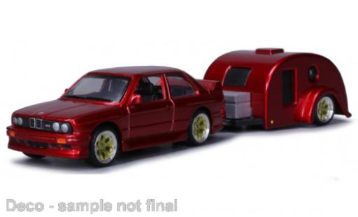 Diecast model cars Bmw M3 coupe (E30) metallise red 1988 1/64 Maisto