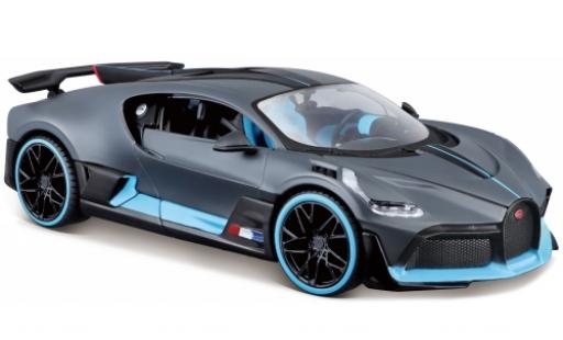 Diecast model cars Bugatti Divo coupe grey mat/blue 1/24 Maisto