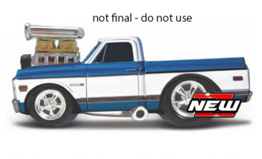 Diecast model cars Chevrolet C-10 Pickup Pick Up blue/white 1972 1/64 Maisto