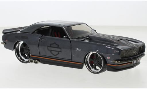 Diecast model cars Chevrolet Camaro Z28 metallise grey Harley-Davidson 1968 1/24 Maisto