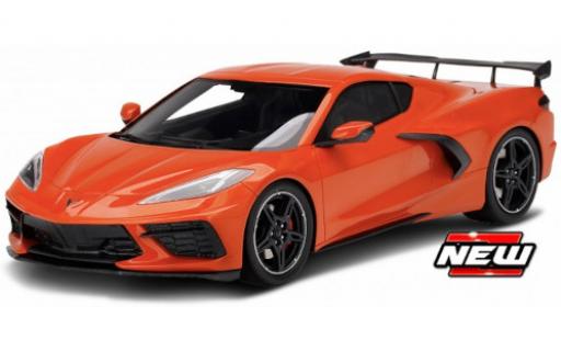 Diecast model cars Chevrolet Corvette Stingray (C8) orange 2020 1/24 Maisto