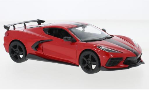 Diecast model cars Chevrolet Corvette Stingray (C8) red 2020 1/24 Maisto