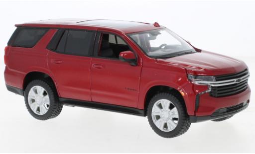Diecast model cars Chevrolet Tahoe suv metallise red 2021 1/24 Maisto