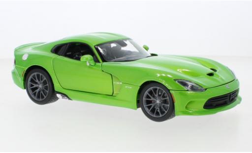 Diecast model cars Dodge Viper SRT GTS metallise green 2013 1/18 Maisto