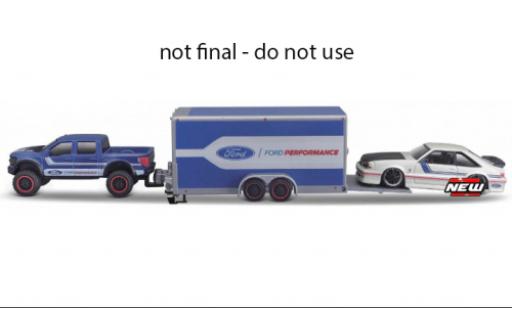 Diecast model cars Ford F-150 Raptor 50 SVT blue/white 1/64 Maisto